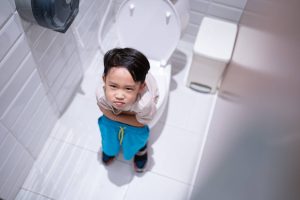 A child suffering from constipation
